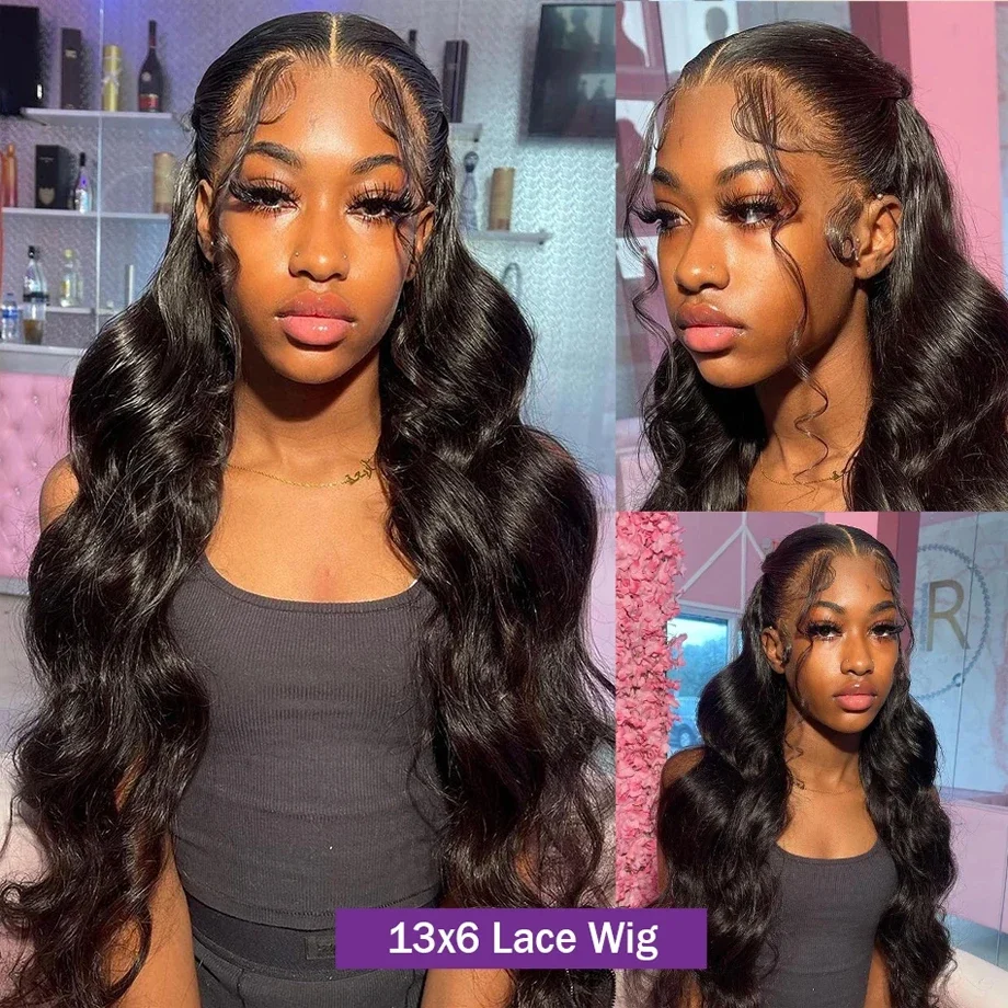 Body Wave Lace Wig Frontal rambut manusia Hd 13X4 13x6 gelombang air rambut manusia renda depan Wig Remy Wig Brasil untuk wanita 38 inci