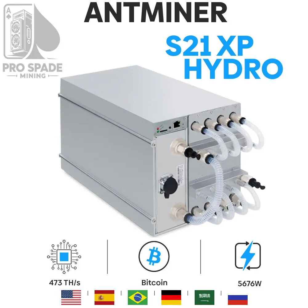 

So Bitmain Antminer S21 XP HYDRO 473T-новый заводской герметичный с гарантией