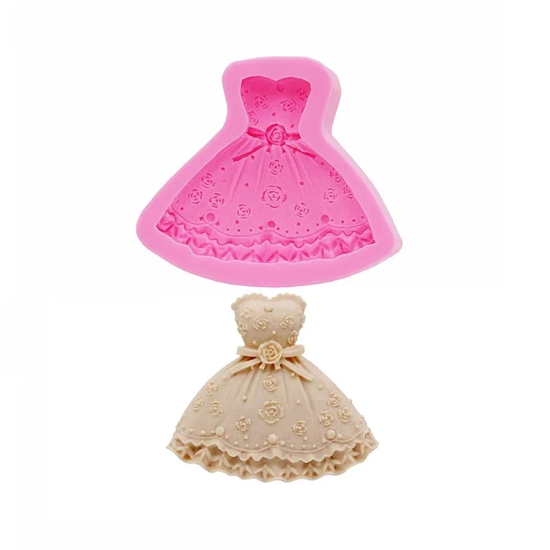 Moules en silicone pour robes de mariée, corset, robes de soirée, quelle que soit la princesse, outils de cuisson de gâteaux au chocolat faits à la main, moules Regina