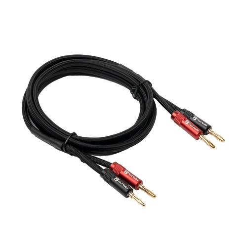 Imagen 2 del producto Cable de altavoz Hi-Fi trenzado de nailon de la marca Fosi Audio con enchufes de punta de plátano chapados en oro - 1,8 m * 2/0,3 m * 2