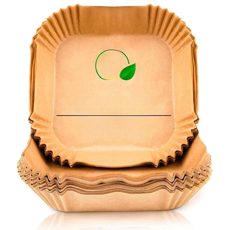 Doublures en papier pour friteuse à Air chaud, 30 à 200 pièces, pour Cosori 5'5/6'4 L 20cm 23cm XXL, grand plateau carré jetable pour four à friteuse à air