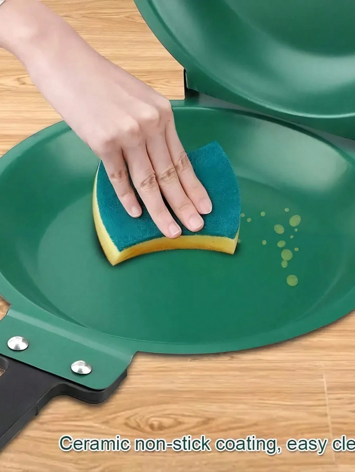 مقلاة غير لاصقة على الوجهين للكعك الساخن والكريب والبيض المقلي والخبز المحمص الفرنسي. متعددة الوظائف #5