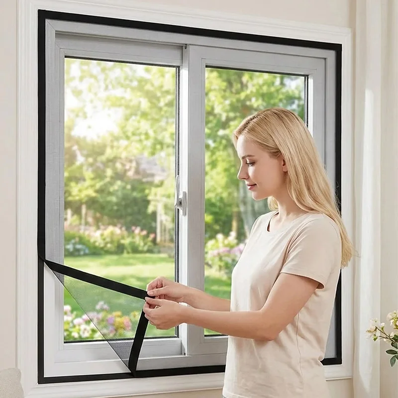 Window Mosquito Screen,No Drilling Easy Fit for Sliding,Swing & Top-Hung Windows,Customizable Anti-Insect Window Net