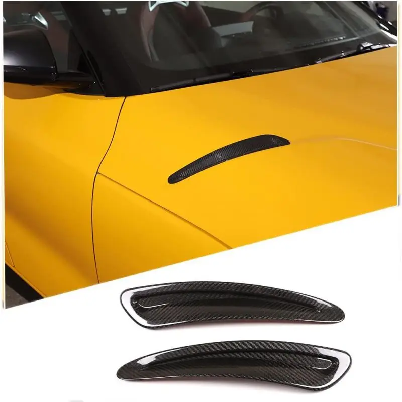 Hood Ventilation Air Intake Decorate Frame Trim Carbon Fiber Cover Car Trim Accessories For Toyota Supra GR A90 A91 2019-20224