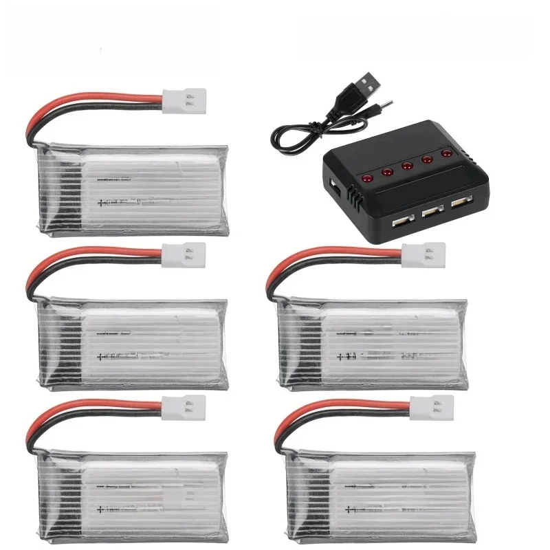 Batterie Lipo 3.7V 400mAh 35C et chargeur de batterie pour X4 H107 H31 KY101 E33C E33 U816A V252 H6C RC Quadcopter Drone pièce de rechange