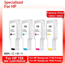 Cartucho de tinta Compatible 728 completo con tinta pigmentada F9J68A F9J67A F9J66A tinta colorante para impresora HP DesignJet T730 T830 para HP 728X