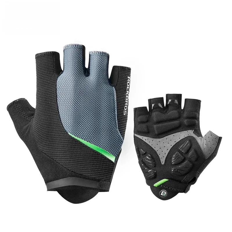 AliExpress ROCKBROS Bicycle Gloves Summer Breathable MTB Road Half Finger Bike Gloves SBR Gel Pad Shockproof Sports Cycling Shorts Gloves