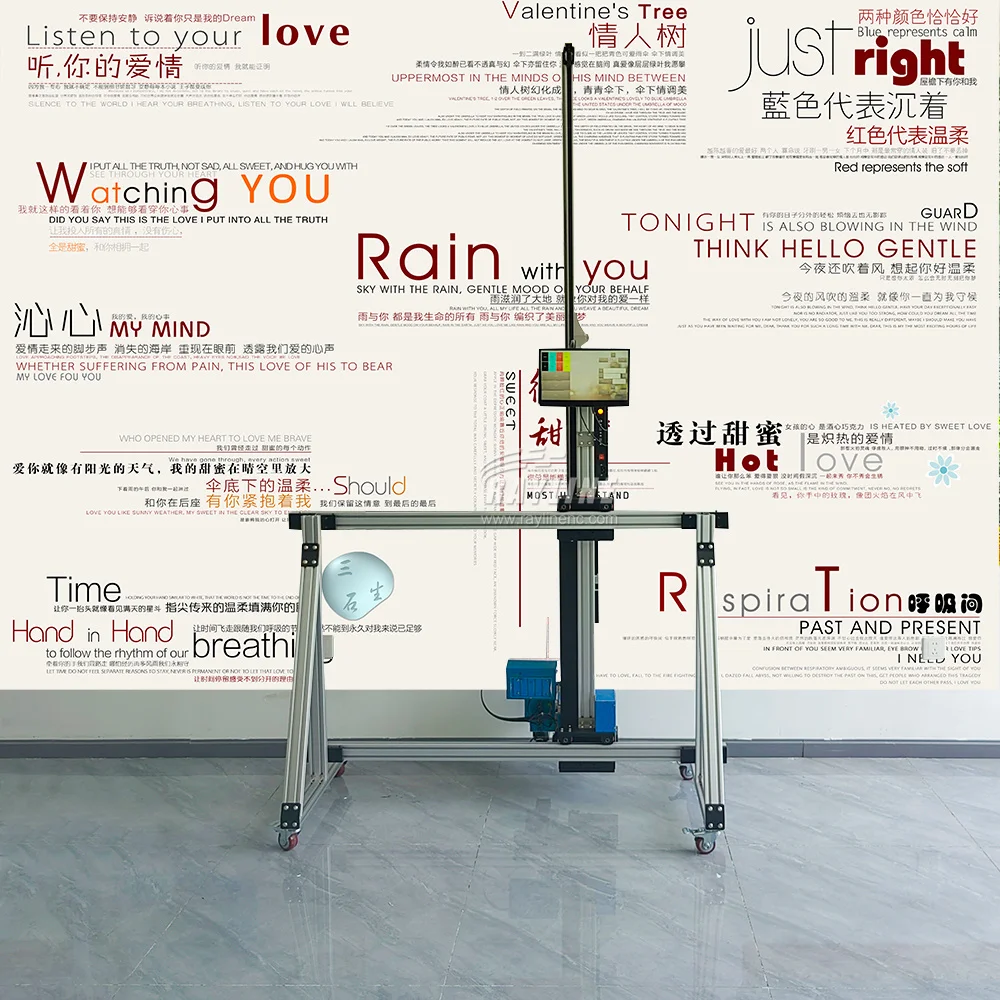 طباعة على جميع آلات طباعة الحوائط العمودية الخارجية والداخلية، طابعة الحائط الزجاجية عالية الدقة ثلاثية الأبعاد