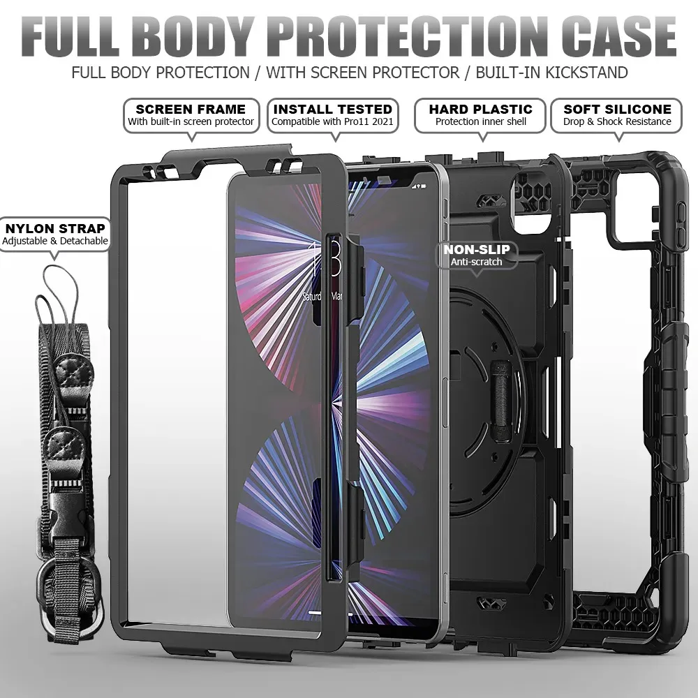 Case For iPad10.9 10.2 789th  Generation Shockproof for 12.9 Mini 6 5 4 9.7 Air 2 10.9 10.5 Pro 11 12.9 Smart Cover