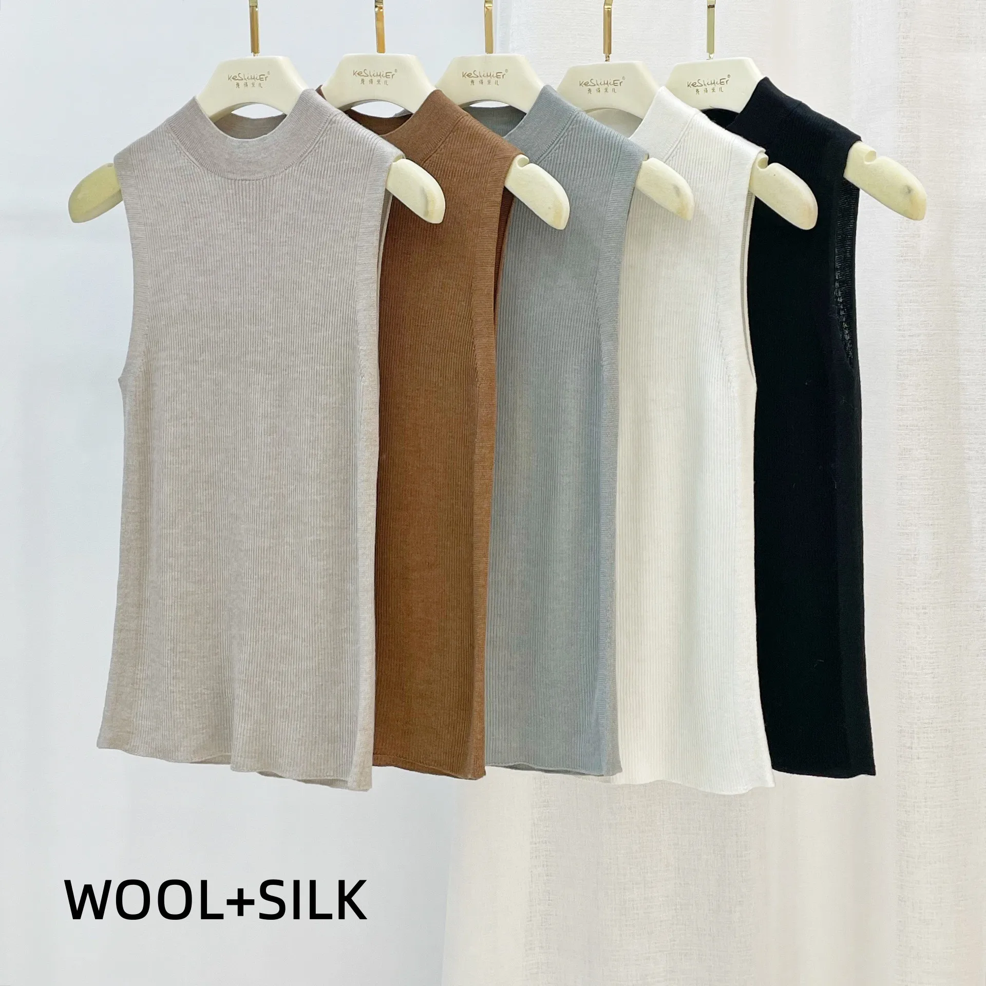 

sleeveless shirt women summer wool silk fashion top style womens t shirts sexy clothes tops black tshirt tee ladies trendy tank