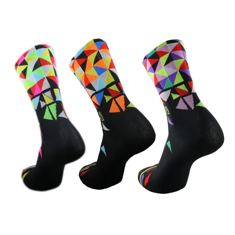 8 couleurs nouvelles chaussettes de cyclisme homme femme professionnel Sports de plein air basket-ball chaussettes VTT course chaussettes S10
