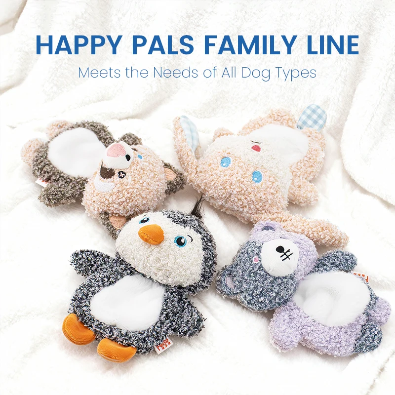 Cute Small Animal Dog Plush Toys Full Body Rattle with Built-In Squeaker Interactive Pet Playtime Toy to Reduce Loneliness - view 3