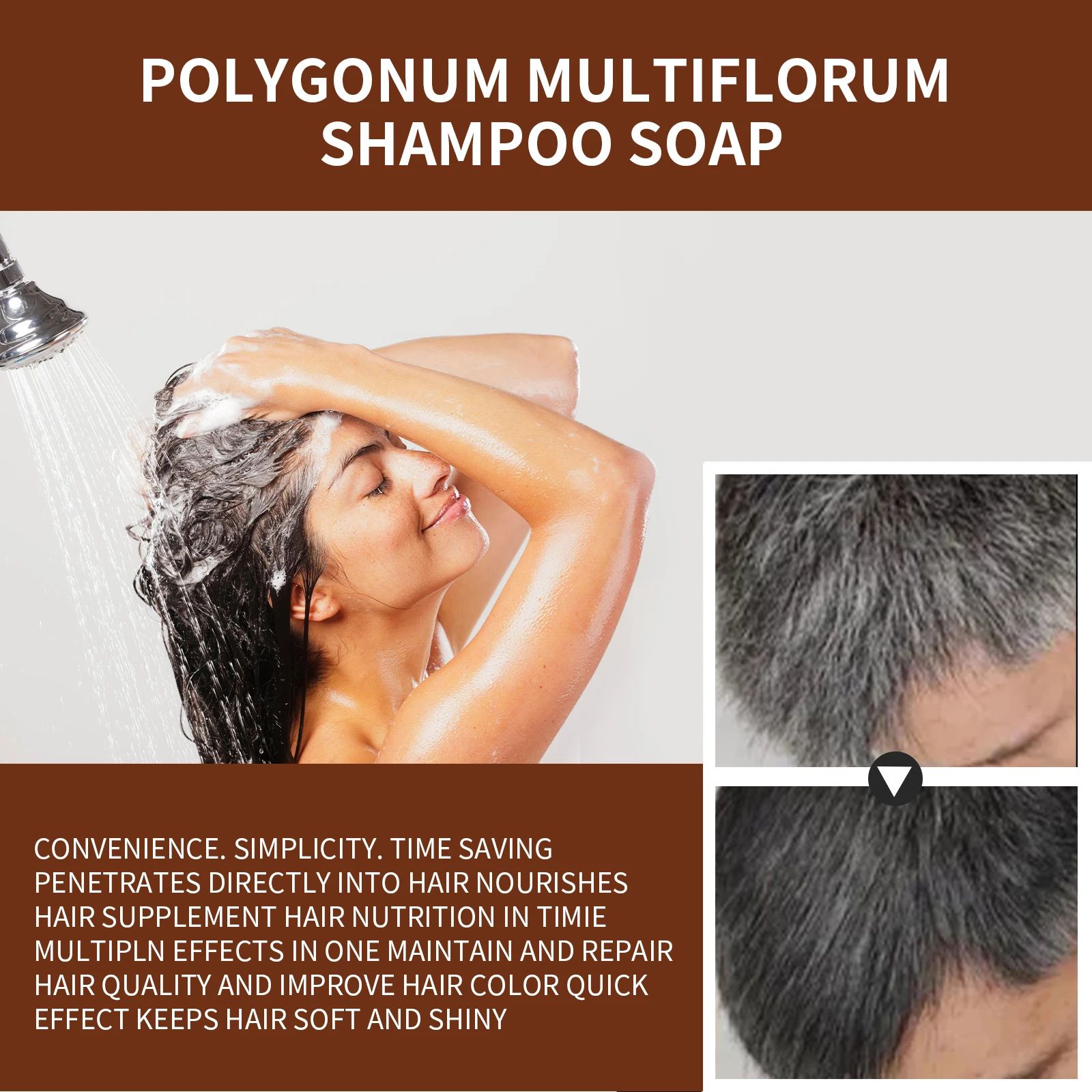 Natural Darkening Soap Conditioning 2-in-1 Improve Gray Hair Make Black Moisturize Repair Hair Growth Prevent Lost Hair Care