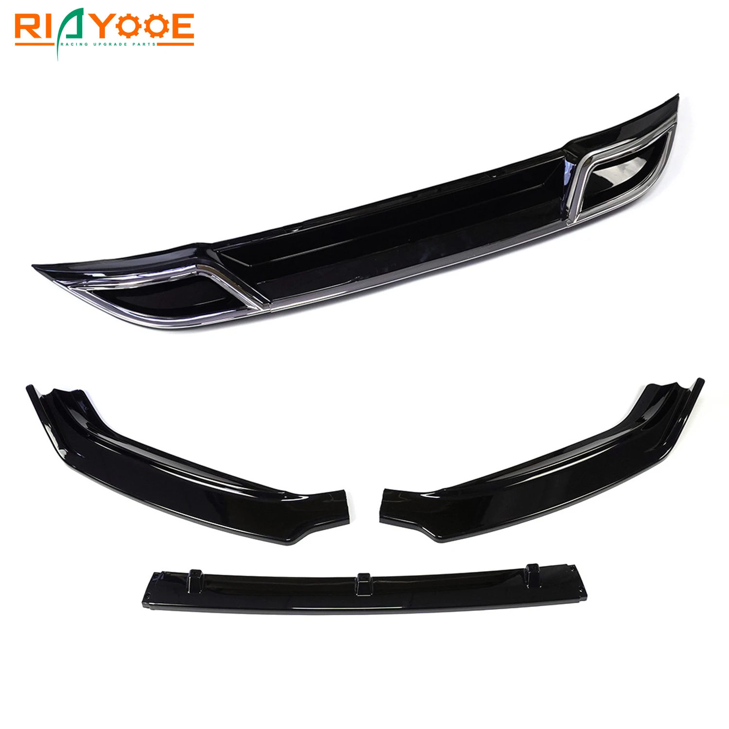 

Car Front Rear Bumper Lip Golf 7 7.5 MK7 GTI Body Kit Spoiler Splitter Diffuser Black Carbon Fiber Canard Splitter ABS Plastic
