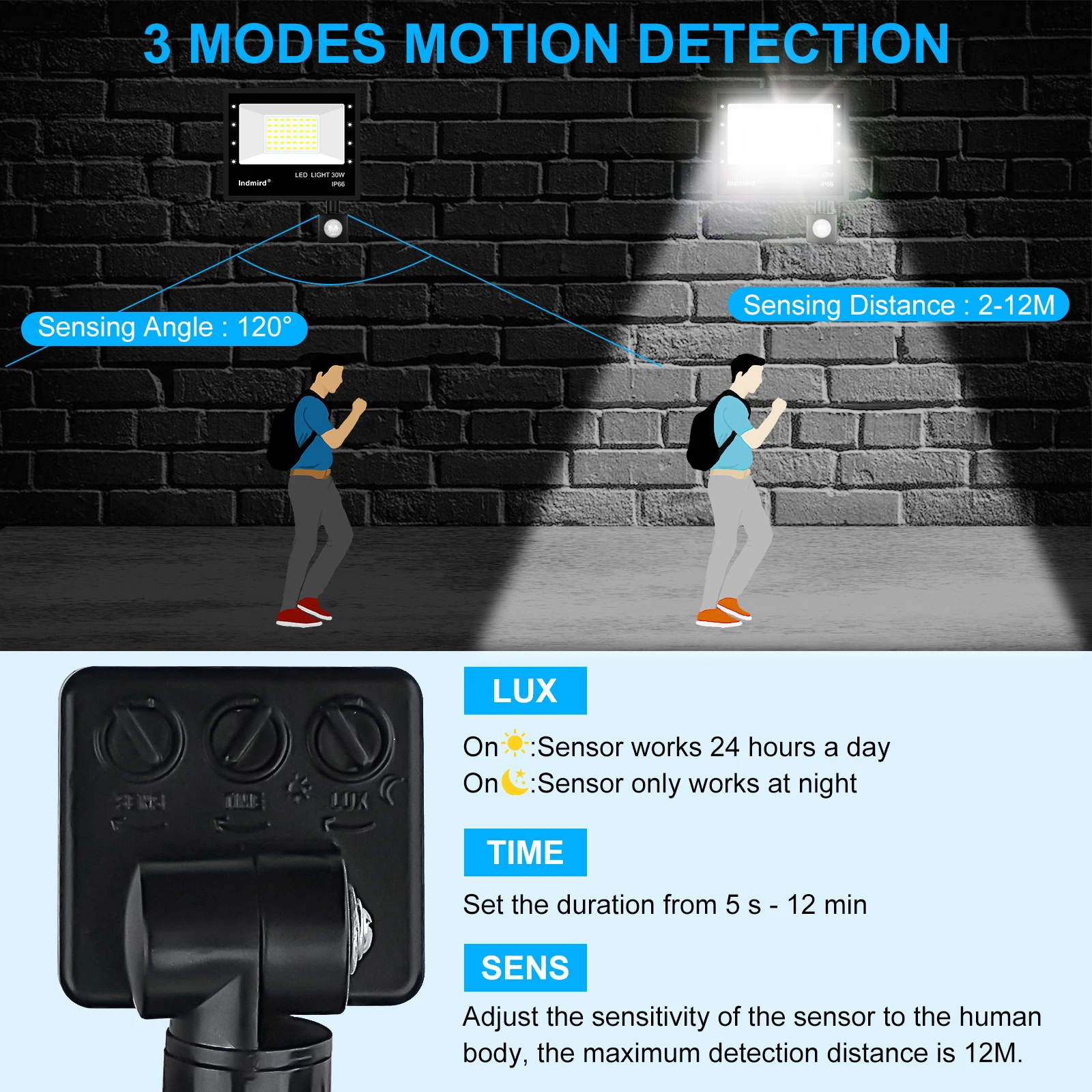 LED Flood Light 30W 60W proiettore CHIP IP66 impermeabile riflettore da parete per esterni illuminazione faretto quadrato da giardino bianco freddo