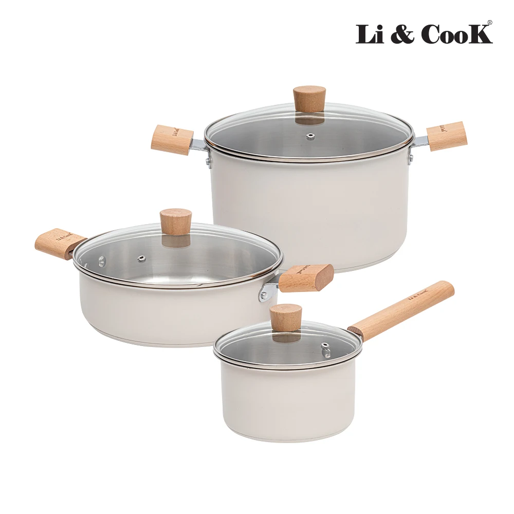 [Lee & Cook] 3 kinds of Nordic Plus IH pot (16 plates, 24 hot pot, 24 bear pot)