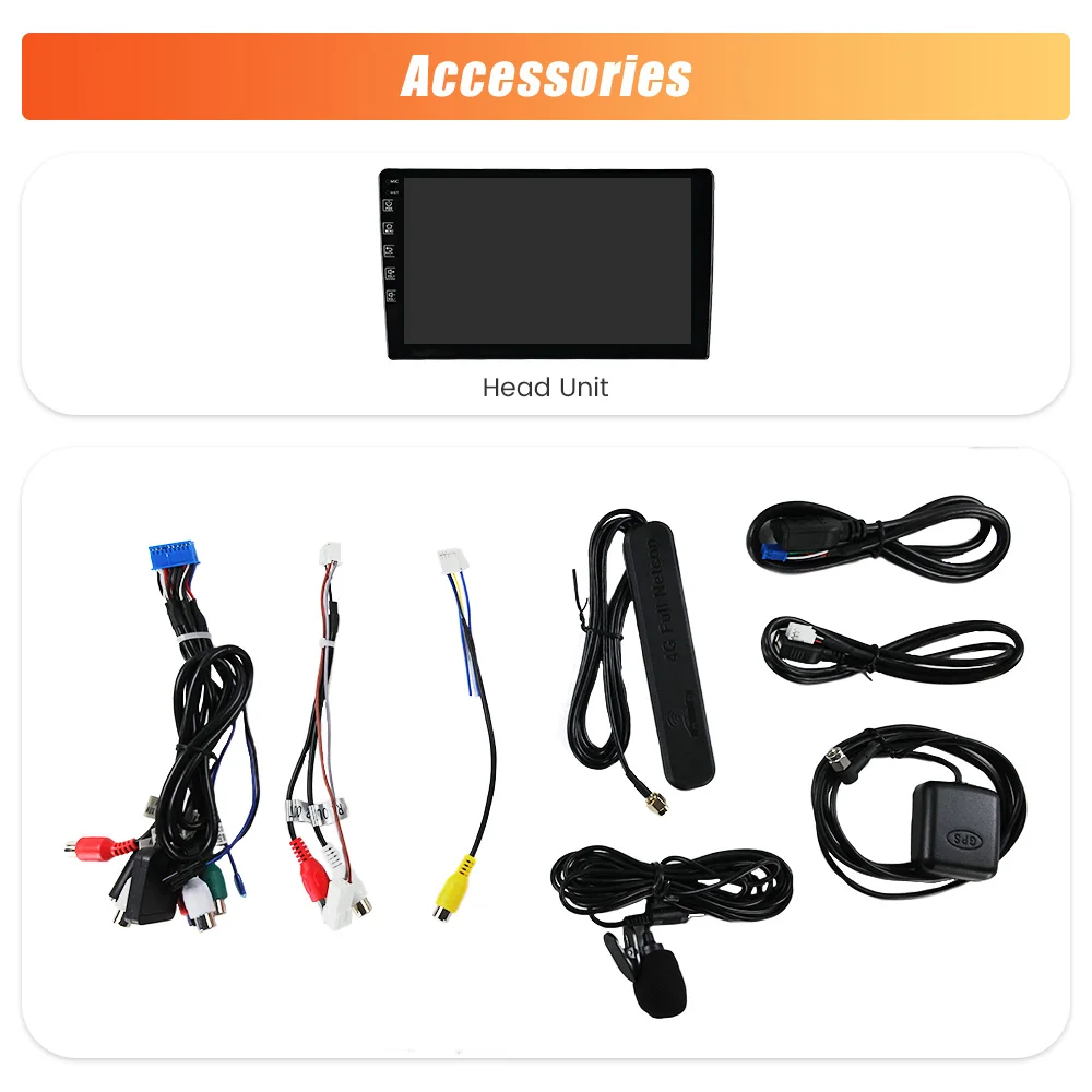 NAVIFLY نظام أندرويد 9/10 بوصة العالمي سيارة مشغل وسائط متعددة لفورد تويوتا هوندا شيفروليه راديو نظام تحديد المواقع واي فاي IPS شاشة تعمل باللمس #4