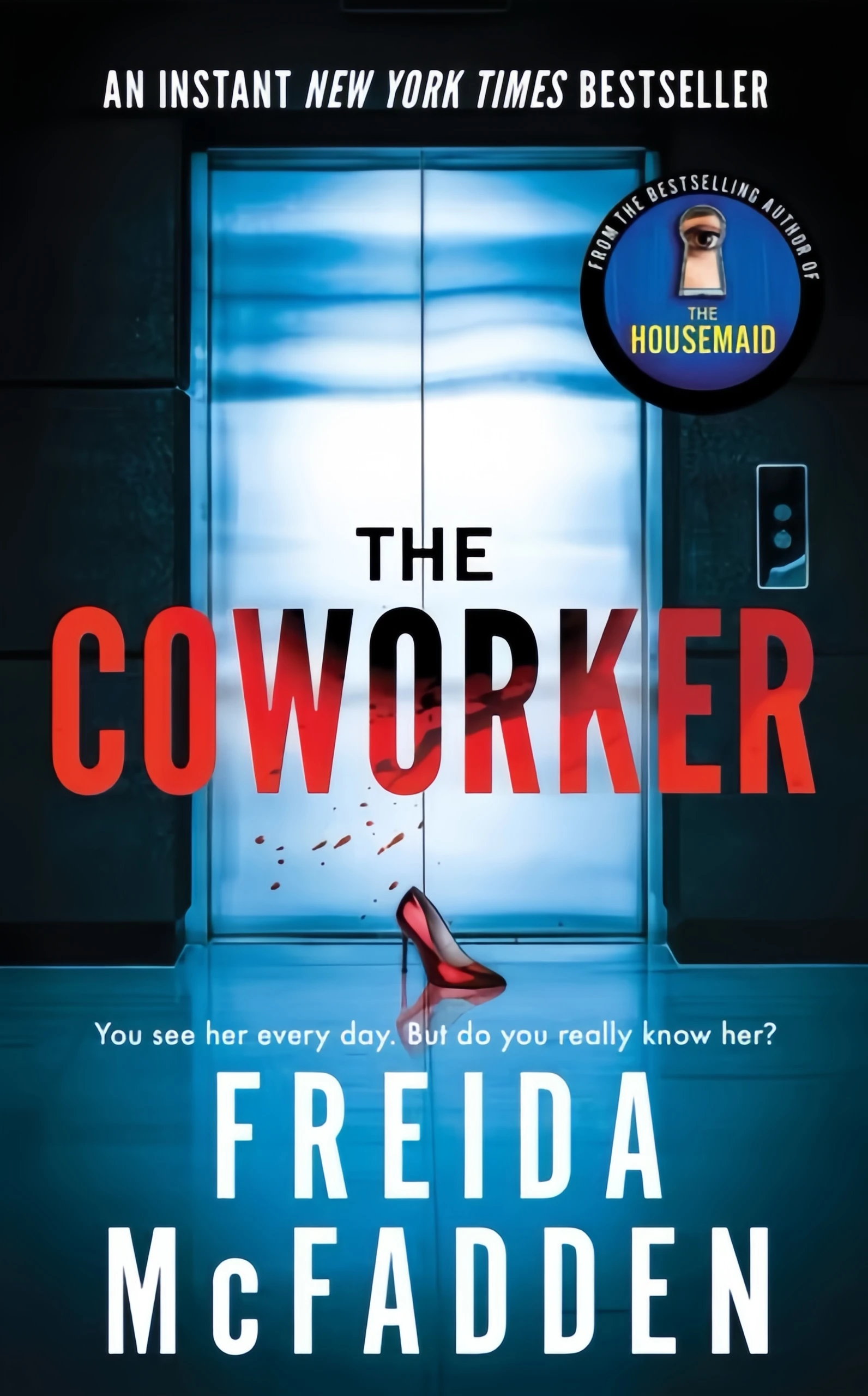 Dark Atmosphere Elevator Cover Psychological Thriller Novel, Workplace Suspense English Fiction Paperback Book