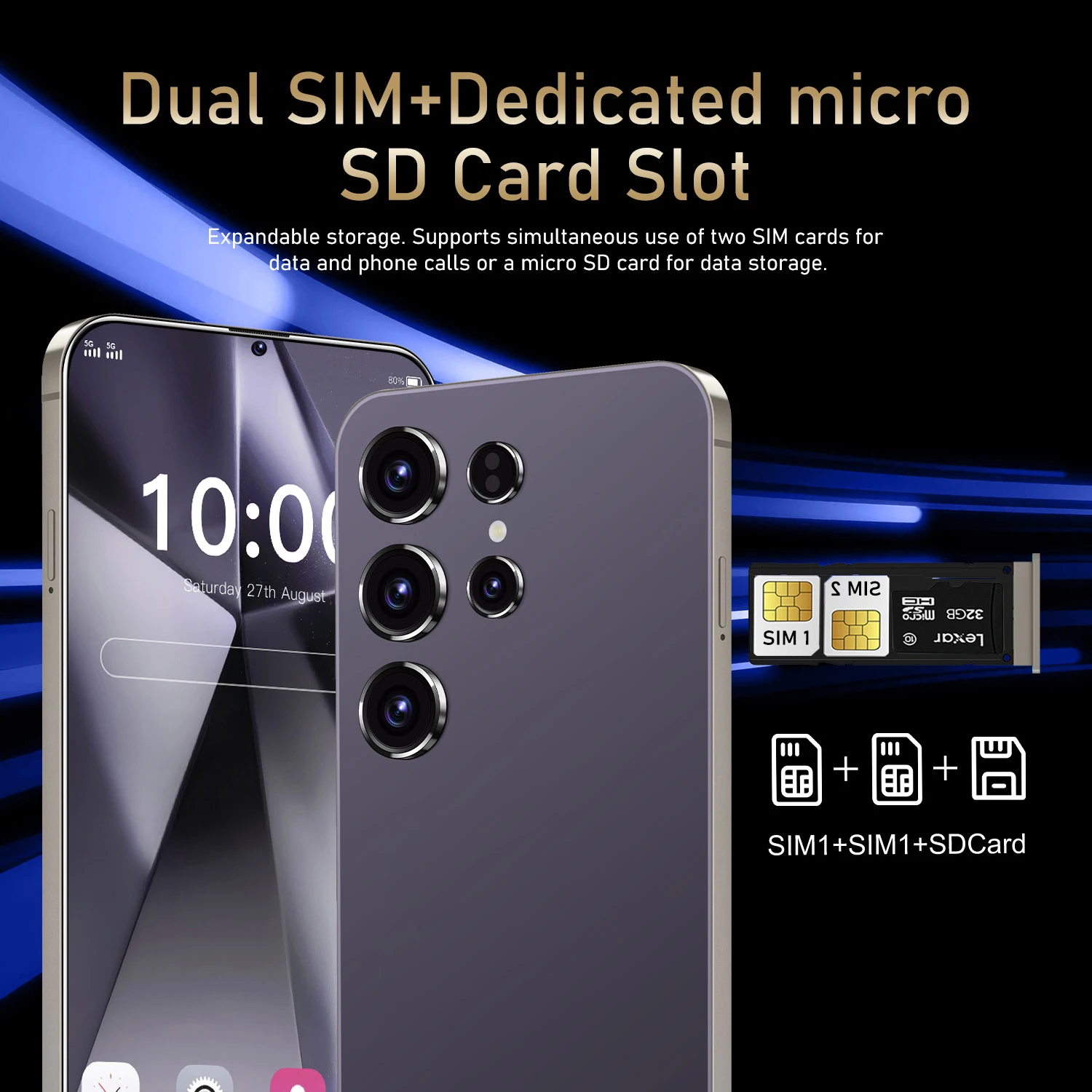 S25 Ultra Smartphone 5G 7.3HD Original Cellphones Android 14 Snapdragon 8 gen 3 Cell Phone 7800mAh Global Version Mobile Phones