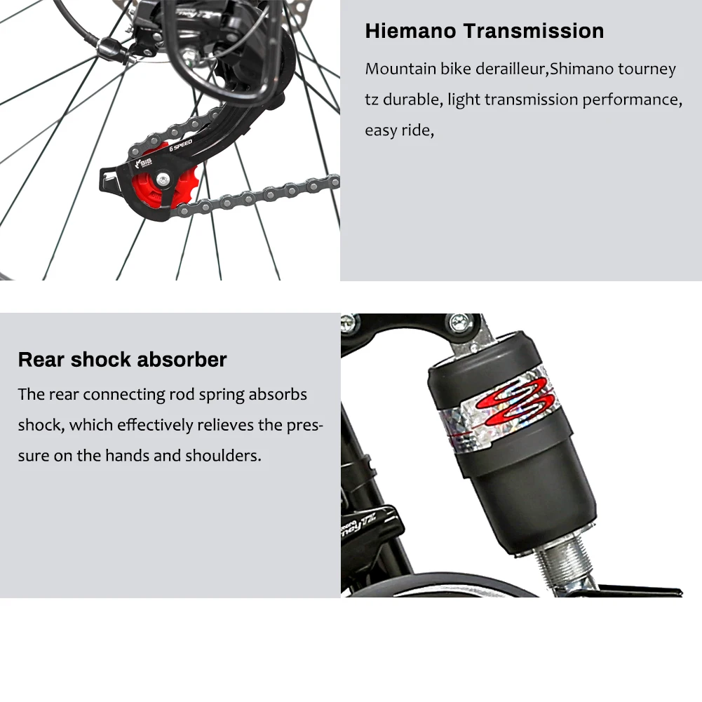 X9 21Speed Shimano للطي دراجة هوائية جبلية مكبح قرصي 26 بوصة دراجة ماركة الدراجات للنساء الرجال الاطفال |   دراجة ألتروزم #5