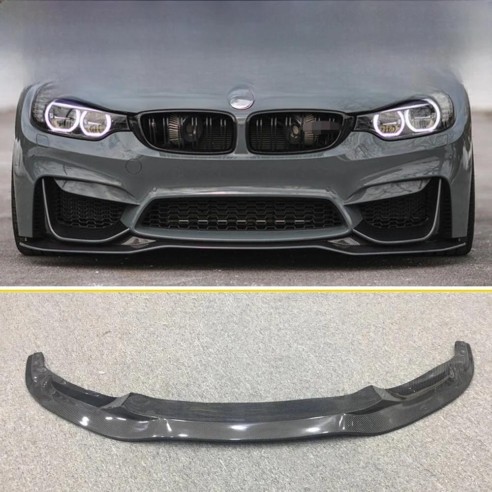 Psm Stijl Carbon Fiber Voorbumper Kin Lip Spoiler Voor Bmw F80 M3 F82 F83 M4 & Concurrentie 2014-2020 - afbeelding 2