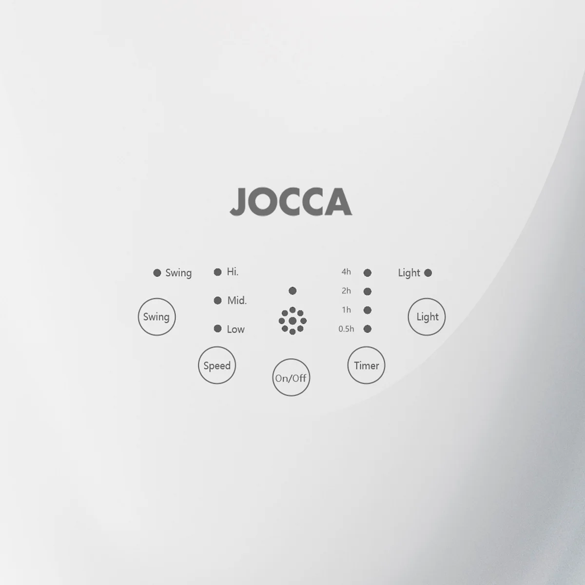 Fan without blades Jocca 3 speeds-4 interchangeable lights-remote and touch Control-timer 7.5H-maximum airflow 4.6 m/s-automatic oscillation-low