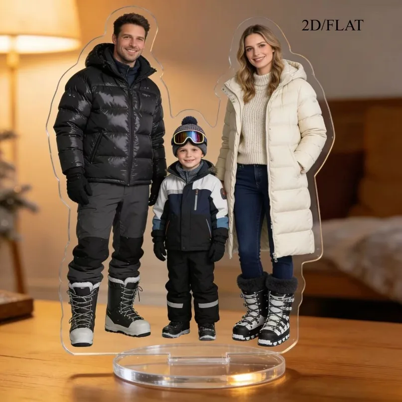Custom desktop Knick-Knacks, Acrylic Standees, Paired with a Round Transparent Base, Delicate and Compact without Taking up Spac