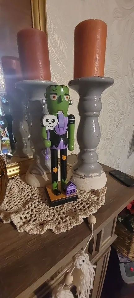 Halloween Skeleton Nutcracker Skeleton Pumpkin Nutcracker Halloween Figurine Goody Bag Fillers for Home Display Holiday Decor photo review