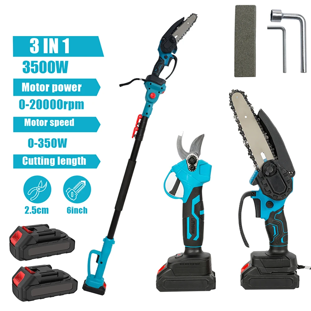 3500W 40mm Borstelloze Draadloze Elektrische Schaar Snoeischaar Efficiënte Fruitboom Bonsai Snoeien Tak Cup Tool - afbeelding 1