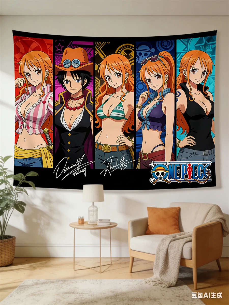 One Piece Luffy 3D Effect Wall Tapestry - Anime Pirate Flag Themed Hanging Cloth for Bedroom, Living Room & Dorm Decor - view 6