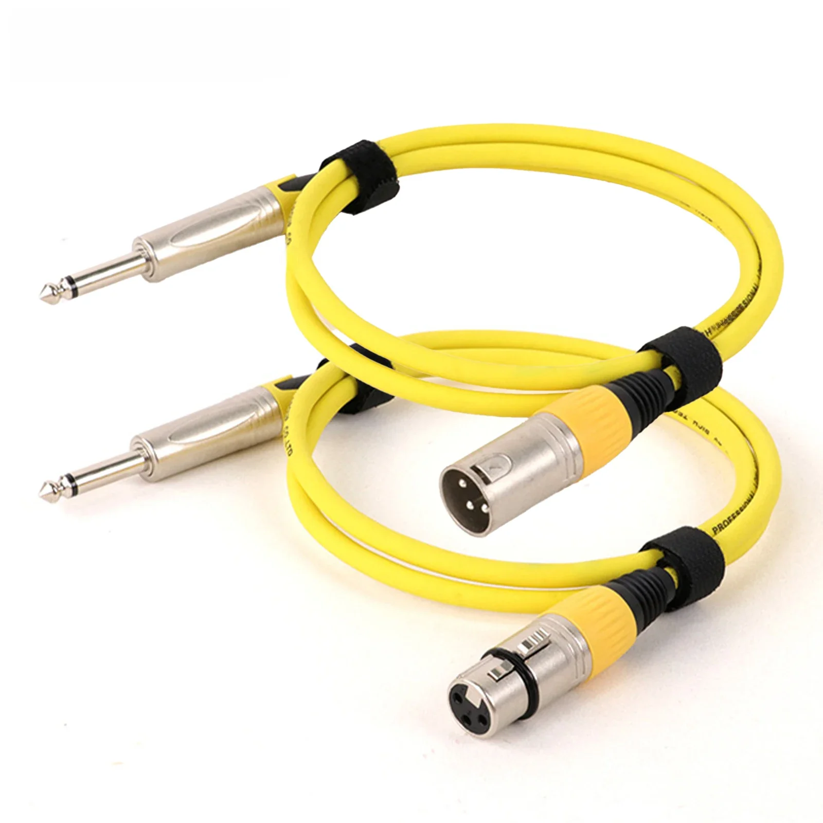 1PC 6,35 1/4'' męski na 3-pinowy kabel XLR-żeński/męski XLR na gniazdo mono 6,3/6,5 mm (1/4") wtyk męski przewód audio mikrofonowy kabel AMP — zdjęcie produktu 7