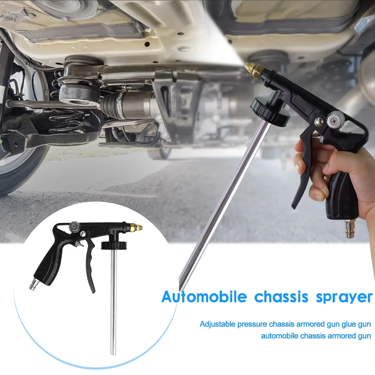Automotive Chassis Paint Spray Gun, Automotive Armor Spraying Machine, Adjustable Primer Metal Spray Gun, Body Undercoat Paint