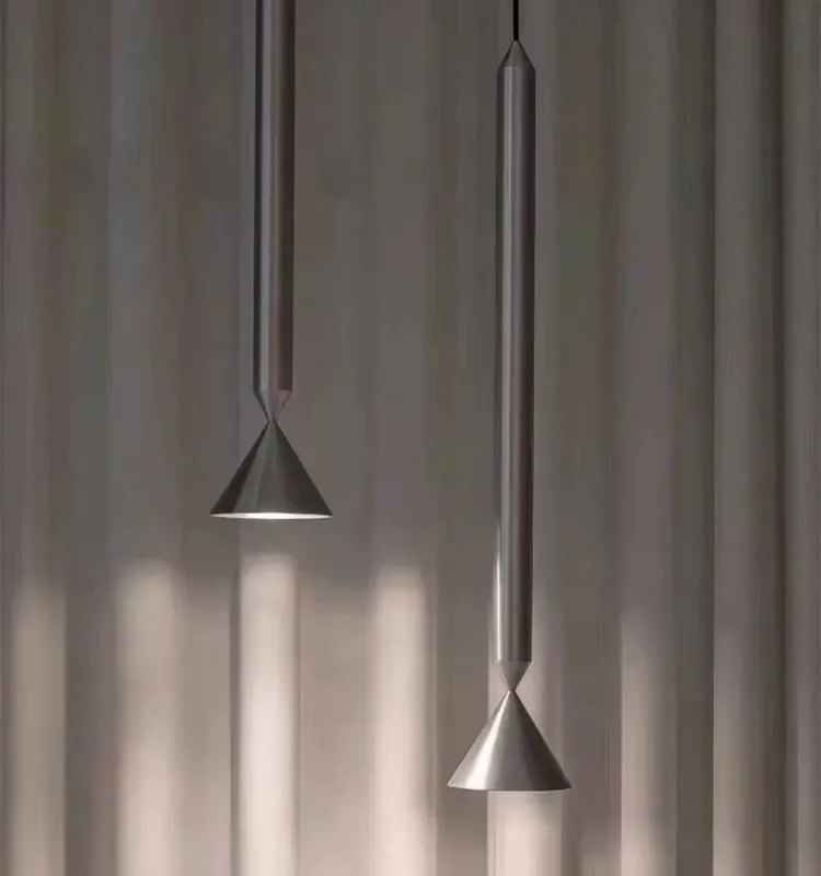 Apollo suspension lampe à long pôle design pour îlot de cuisine petite lampe suspendue à tête unique pour salle à manger Bar lampe macaron