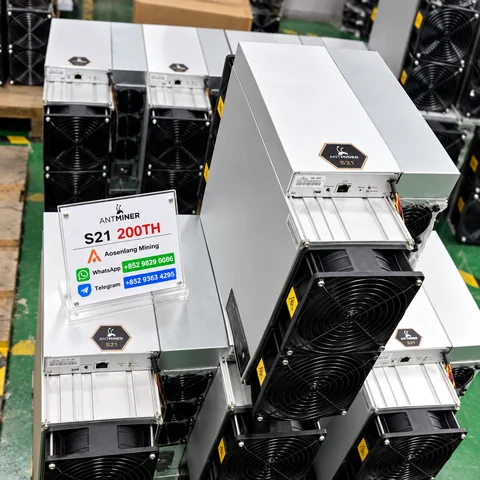 ASOL BUY 2 GET 3 Antminer S21 200TH 17.5J/TH Bitcoin Miner 3500W SHA-256 ASIC Mining Machine Bitmain BTC Miner