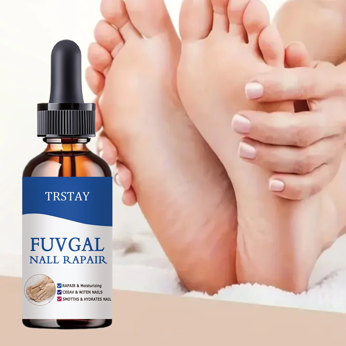 Trstay tratamento de fungos nas unhas, reparação de pés, essência, clareamento das unhas dos pés, remoção de fungos, gel anti-infecção, cuidados de saúde