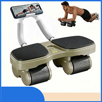 Automatic Rebound Abdominal Wheel for Core & Full Body Workout Gym Accessories, Suitable for Fitness People of All Levels