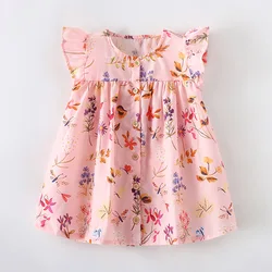 Brand Quality 100% Woven Cotton Baby Girl Clothes Casual Summer Casual Children Clothing Kids A-LINE One-piece Dresses for Girls