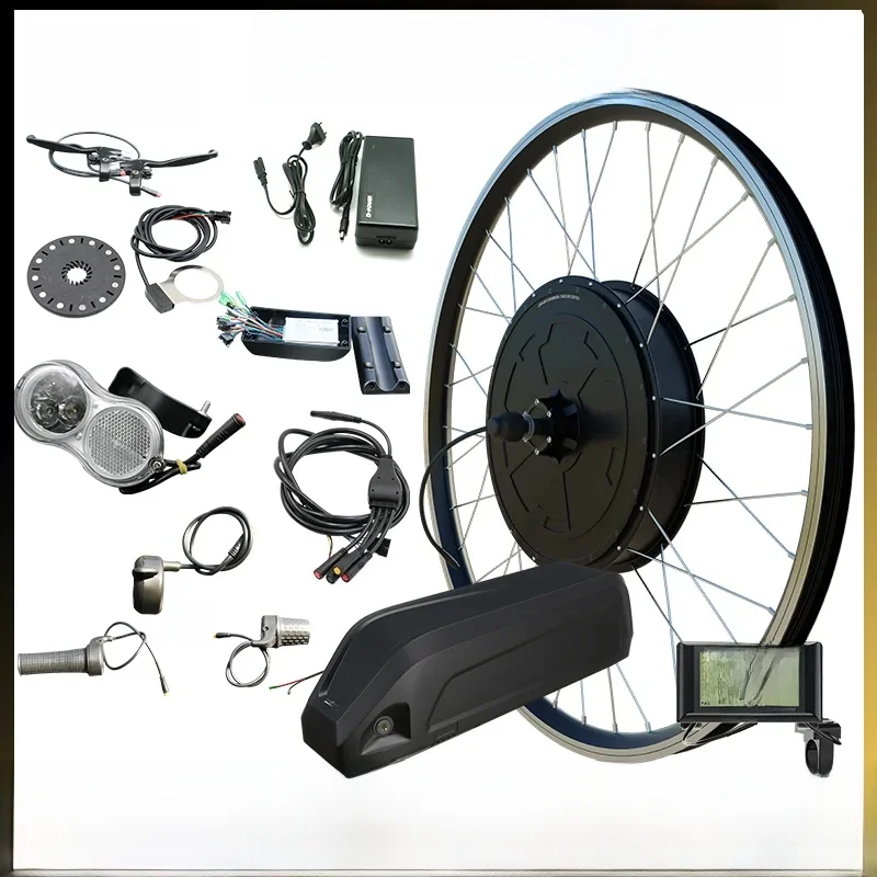 AliExpress Jueshuai Electric Bike Conversion Kit 48V 13/20/24AH Li-Battery 1500/2000W Rear Hub Ebike Motor Fit 26‘’-700C Motor Bike Elétrica Wheel