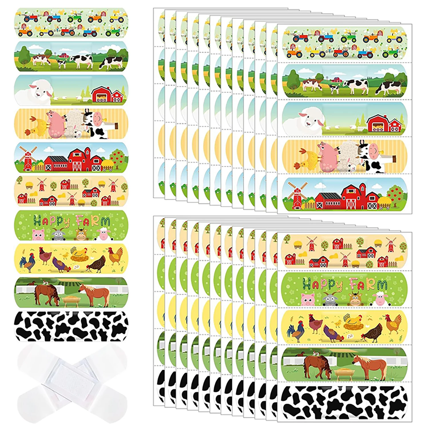 20/50 pçs animais agrícolas band aid curativo remendo gesso ferida remendo dedo pele curativo tiras fita adesiva bandagens