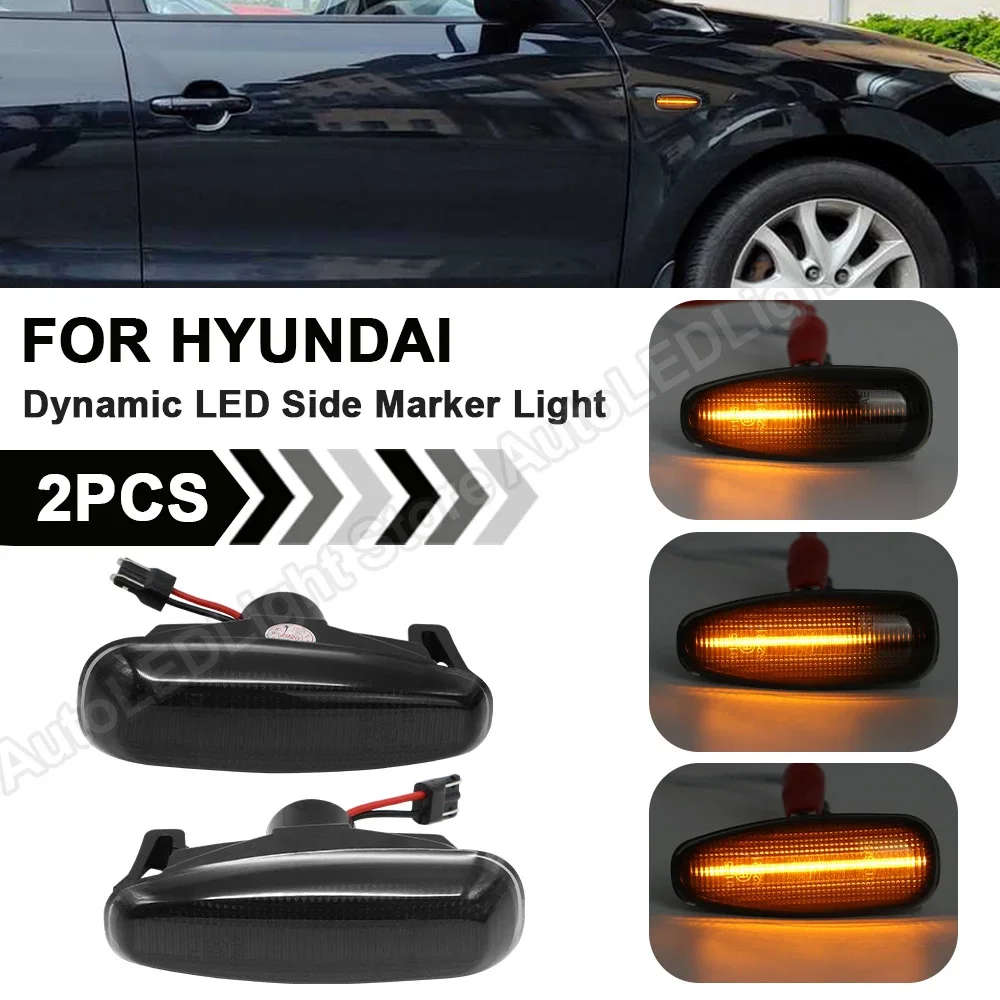 Dynamic LED Side Marker Light Turn Signal Lamp For Kia Pro Ceed Estate Rio III Hatchback Saloon Hyunda i30 Azera Elantra Avante