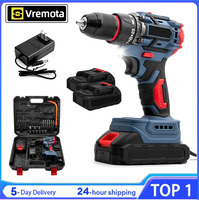 Vremota High Torque Cordless Brushless Electric Drill 2-Speed Metal Chuck Screwdriver Home DIY Power Tool For Makita 18V Battery