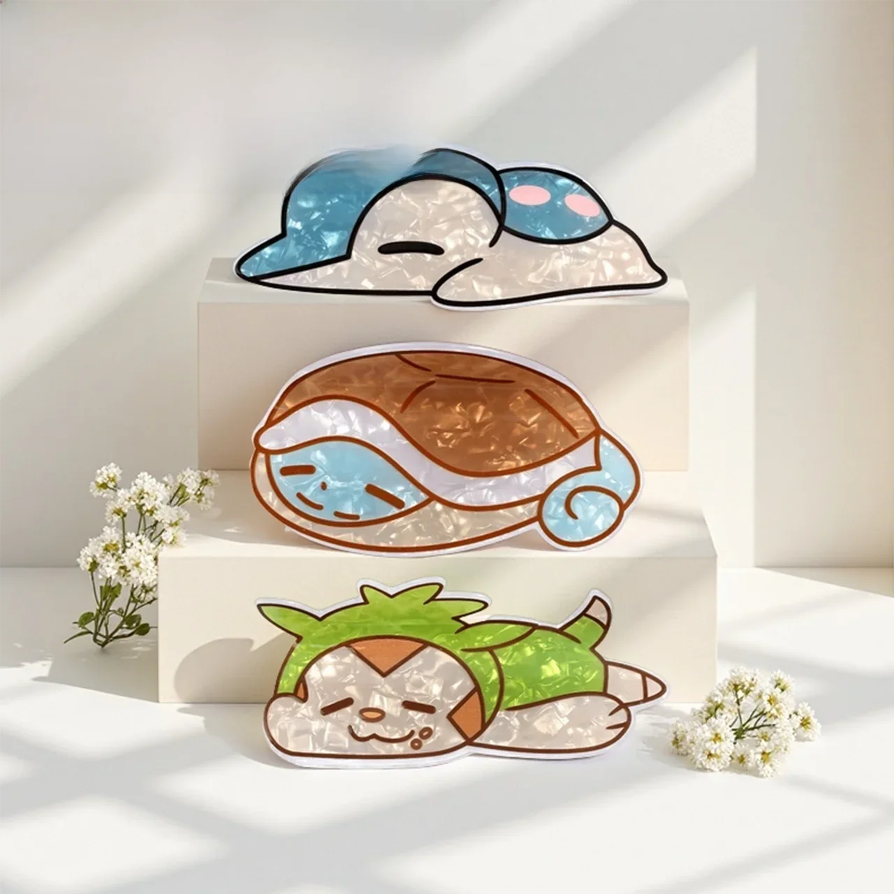 Pinces à cheveux avec personnage de dessin animé Pokémon, 1 pièce/3 pièces