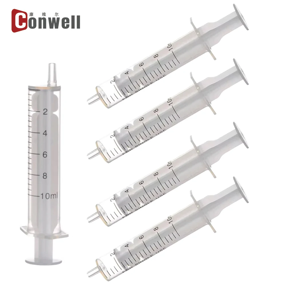 

100PCS 10ml Plastic Syringe, luer slip syringe, Used in Scientific Laboratories, Liquid refilling