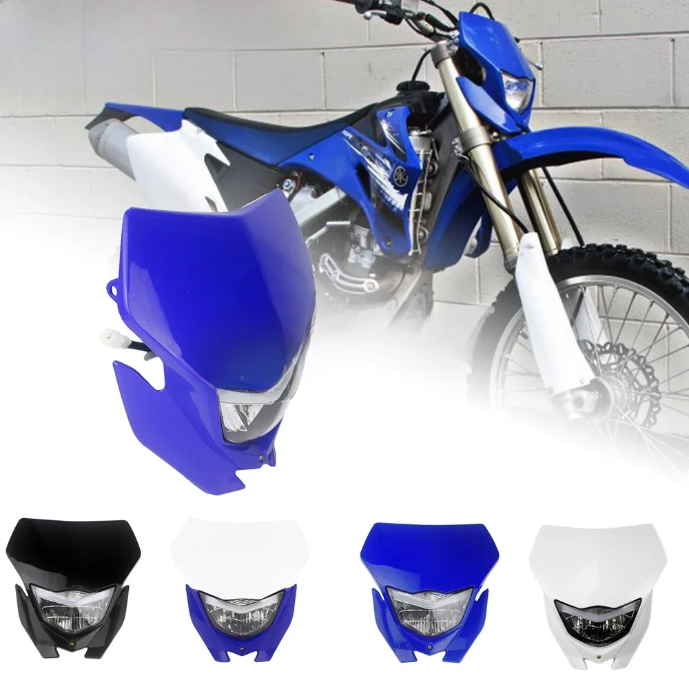 AliExpress papanda Motorcycle H4 Headlight For Yamaha WR250 WR450 TTR WR Enduro Supermoto Dirt Bike Motocross Headlight Fairing Universal Headlamp