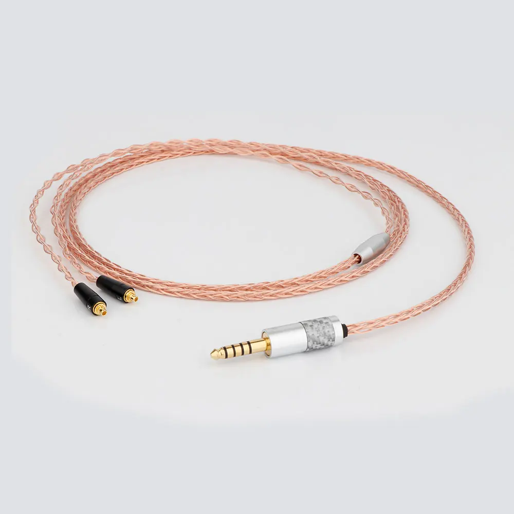 

Preffair 8 Cores Silver Plated OCC Copper Earphone Cable with 4.4mm Gold plated Headphone Connectors For N30 N40 MMCX