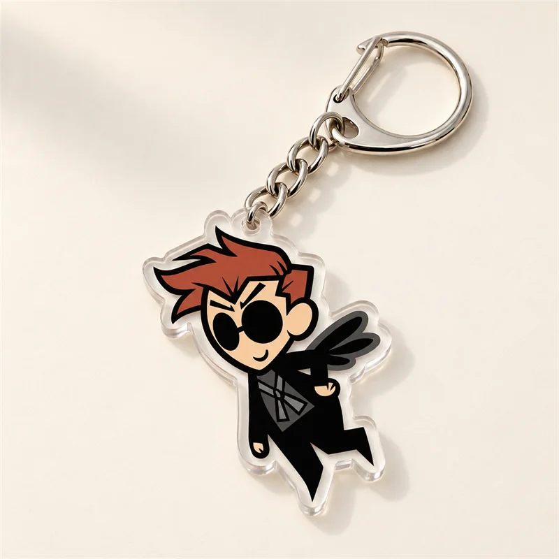 Good Omens CHIBI Keychains, Aziraphale & Crowley
