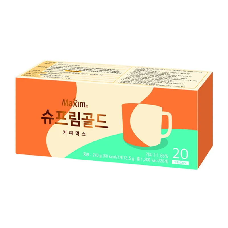 Maxim Suprem Gold 20T x 1 Pix Coffee Mix Stick Café Café desechable