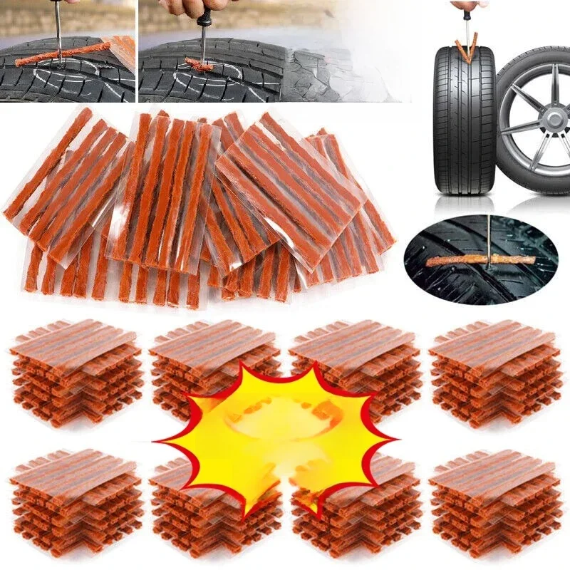 AliExpress NONE 30-300PCS Car Motorcycle Tire Repair Strips Tubeless Seal Strip Tyre Puncture Rubber Strip Plug Car Bike Tire Repair Accessories