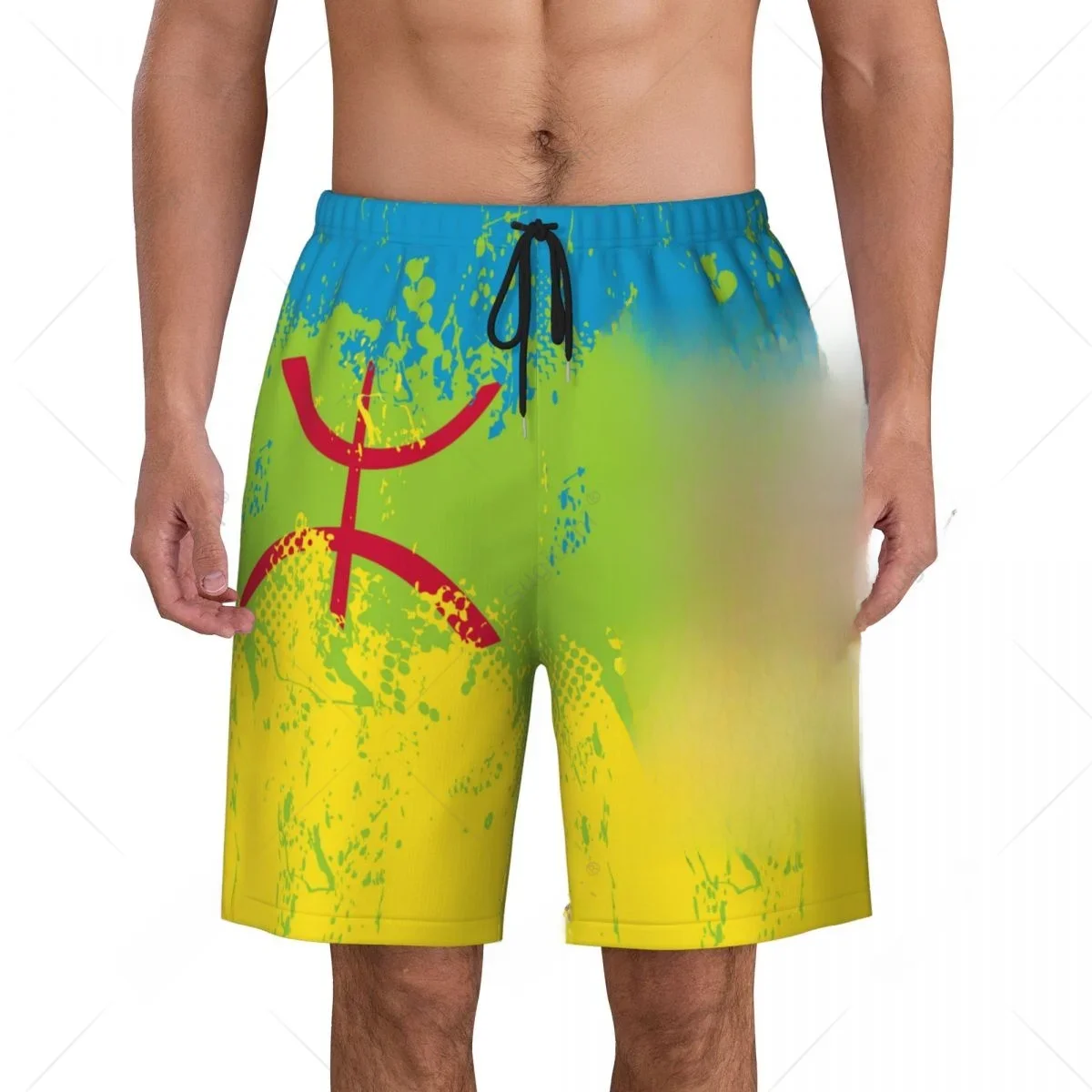 AliExpress Sugiuchi Men's Amazigh Berber Flag Beach Pants Board Shorts Surfing Boys Soccer Cycling Swimwear Running Polyester