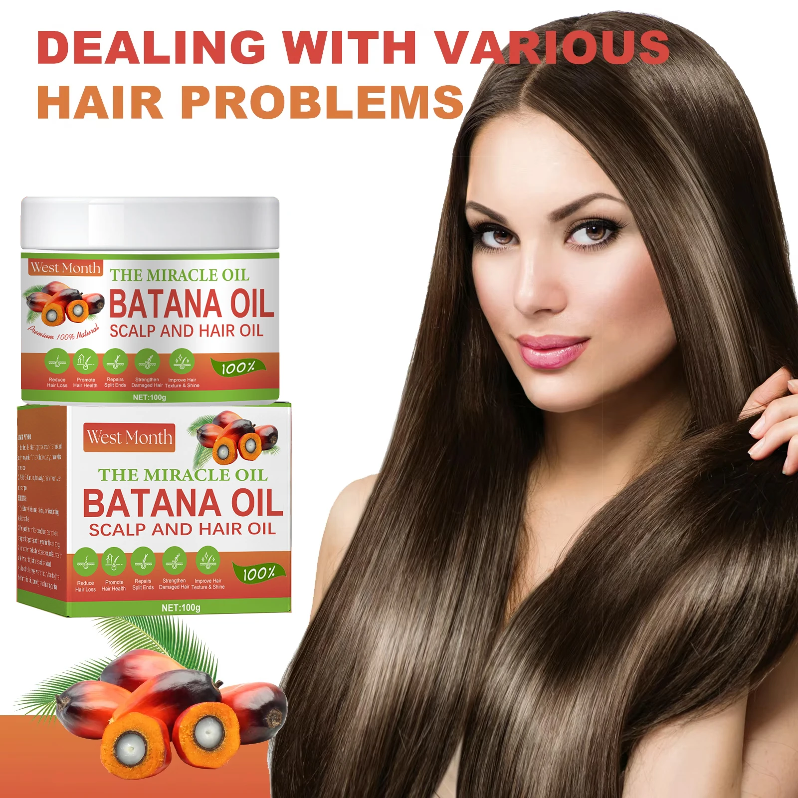 100% Pure Organic Batana Oil Deep Repair Damage Hair Soften Treatment Nourish Hair Care Anti-hair Loss Hair care products